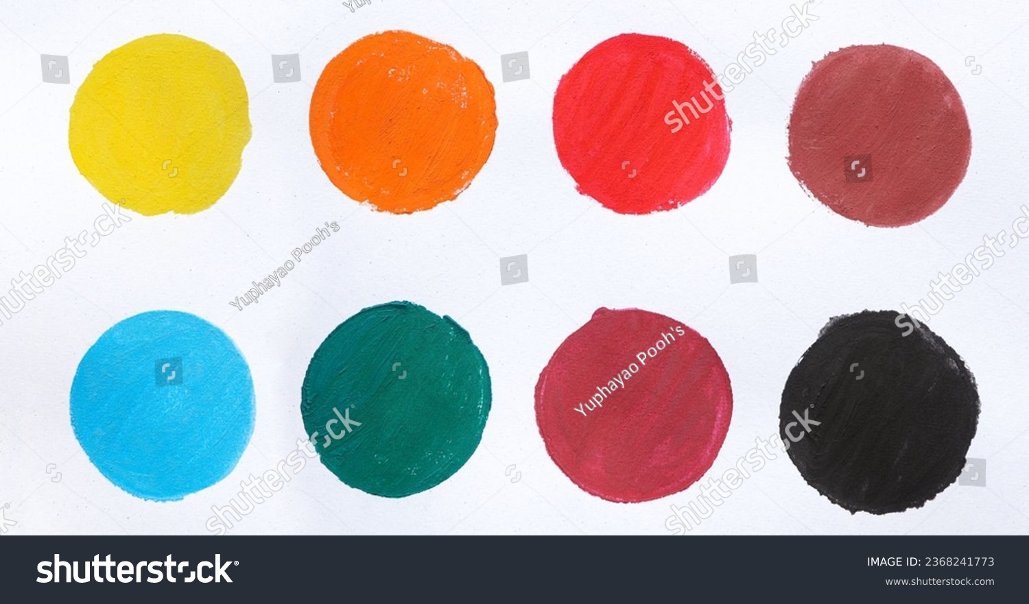 Watercolor hand drawn seamless circle on paper drawing background. hand drawing #2368241773