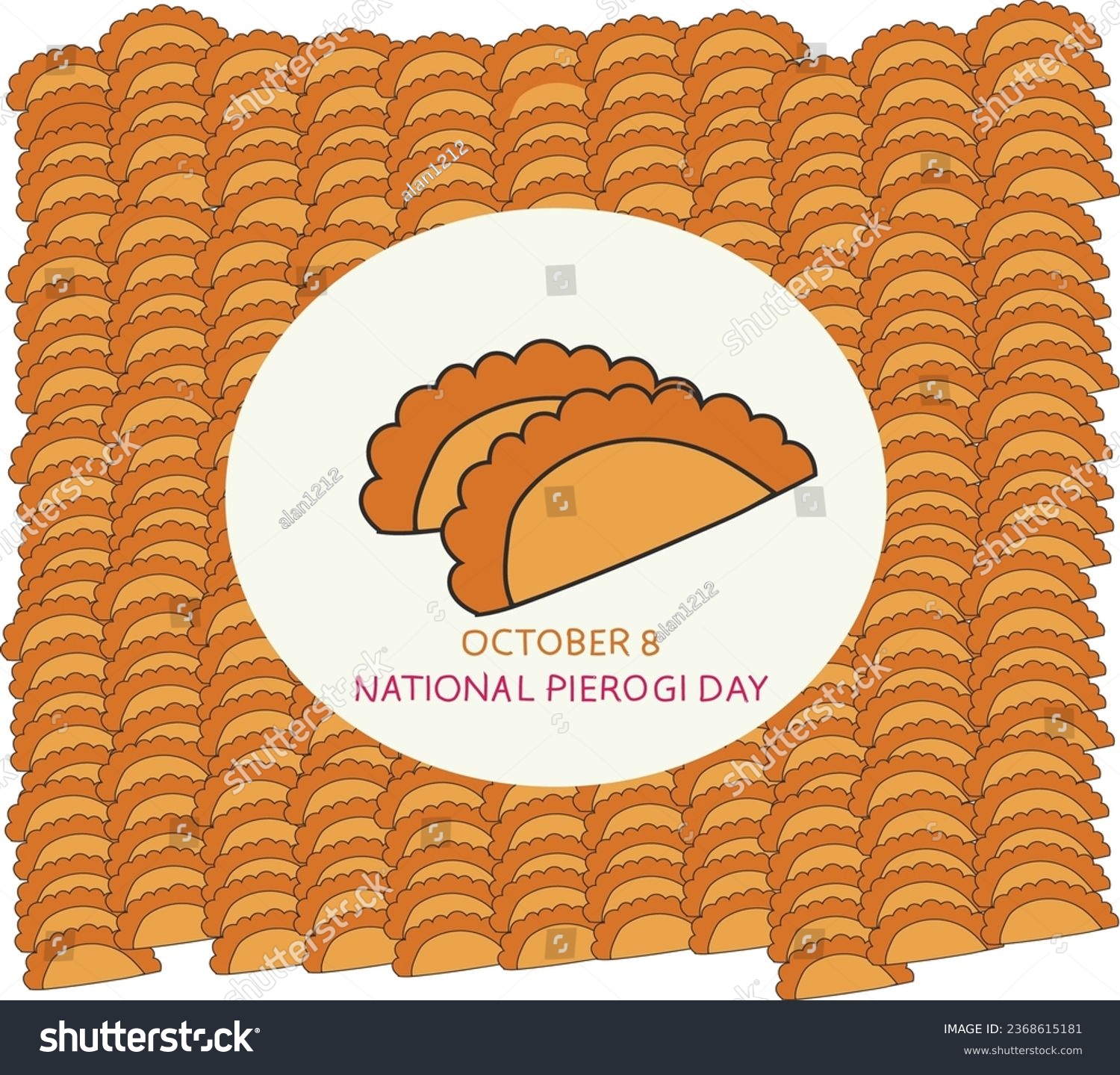 8 october is national pierogi day, pierogi day - Royalty Free Stock ...