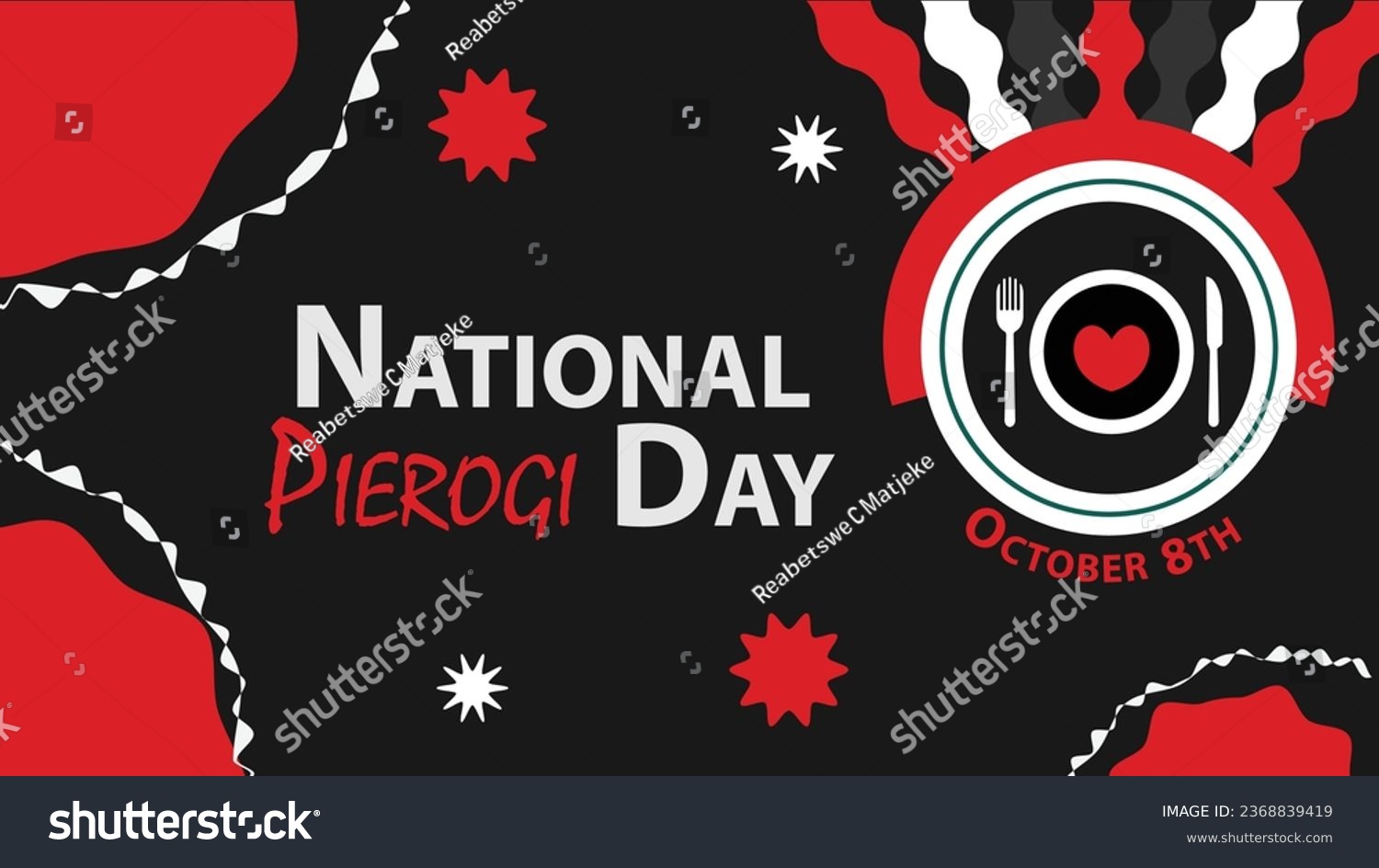 National Pierogi Day vector banner design. Happy Royalty Free Stock