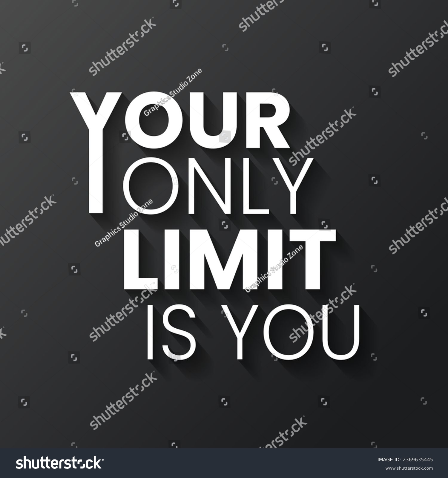 Your only limit is you motivational inspiration - Royalty Free Stock ...