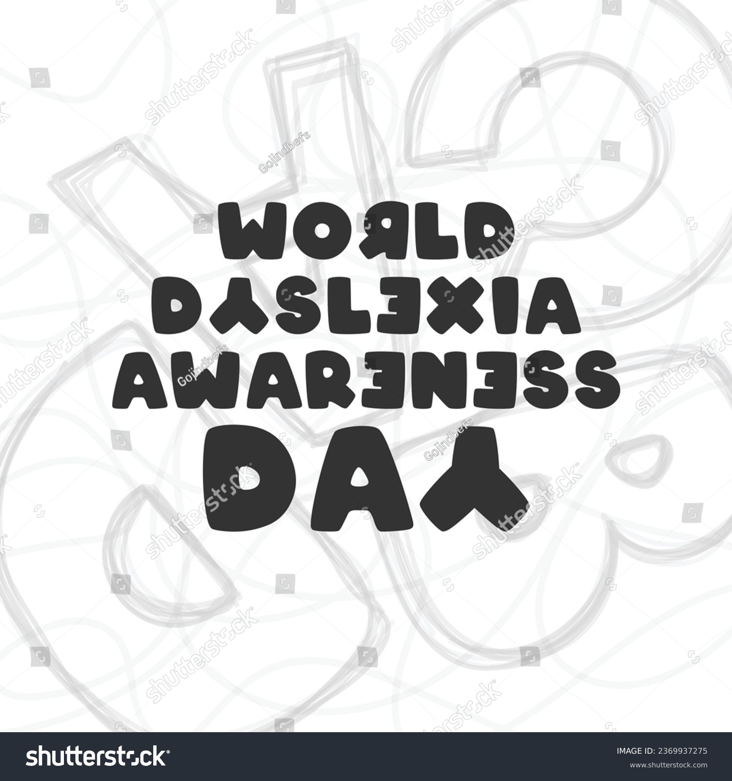 World Dyslexia Awareness Day. Poster, banner, - Royalty Free Stock ...