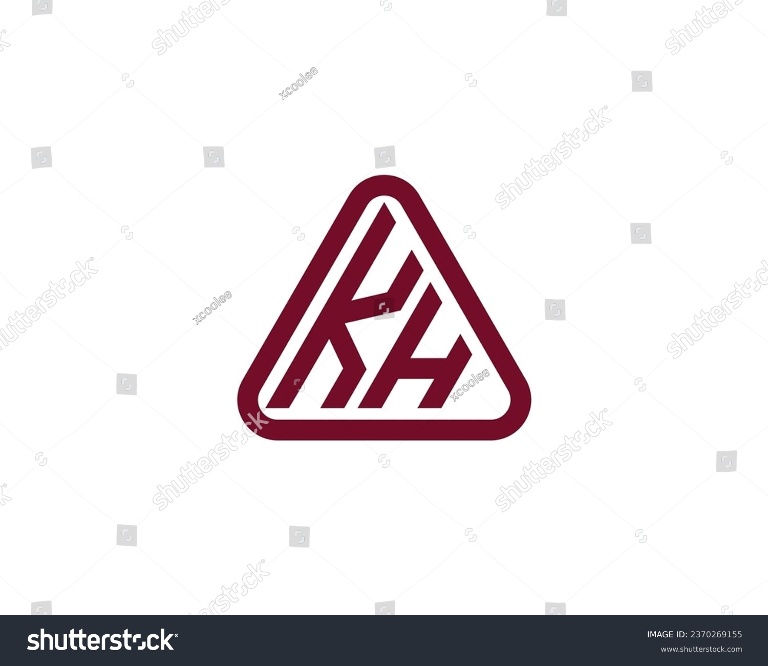 Kh Logo Design Vector Template Royalty Free Stock Vector 2370269155 8558