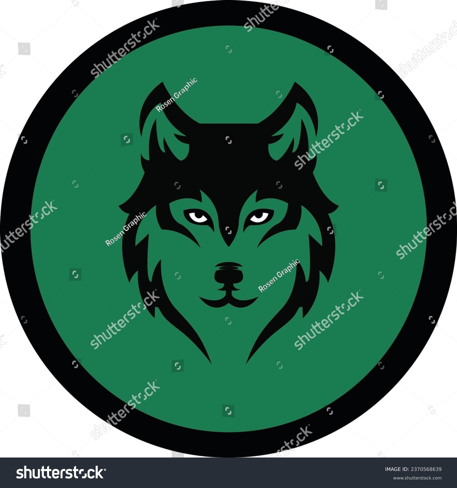 Vector of wolf sport logo, wolf head illustration vector drawing, Brave wolf head mascot Logo design. Vector Template Illustration Design. Mascot Brave wolf Logo design any kind of graphic work #2370568639