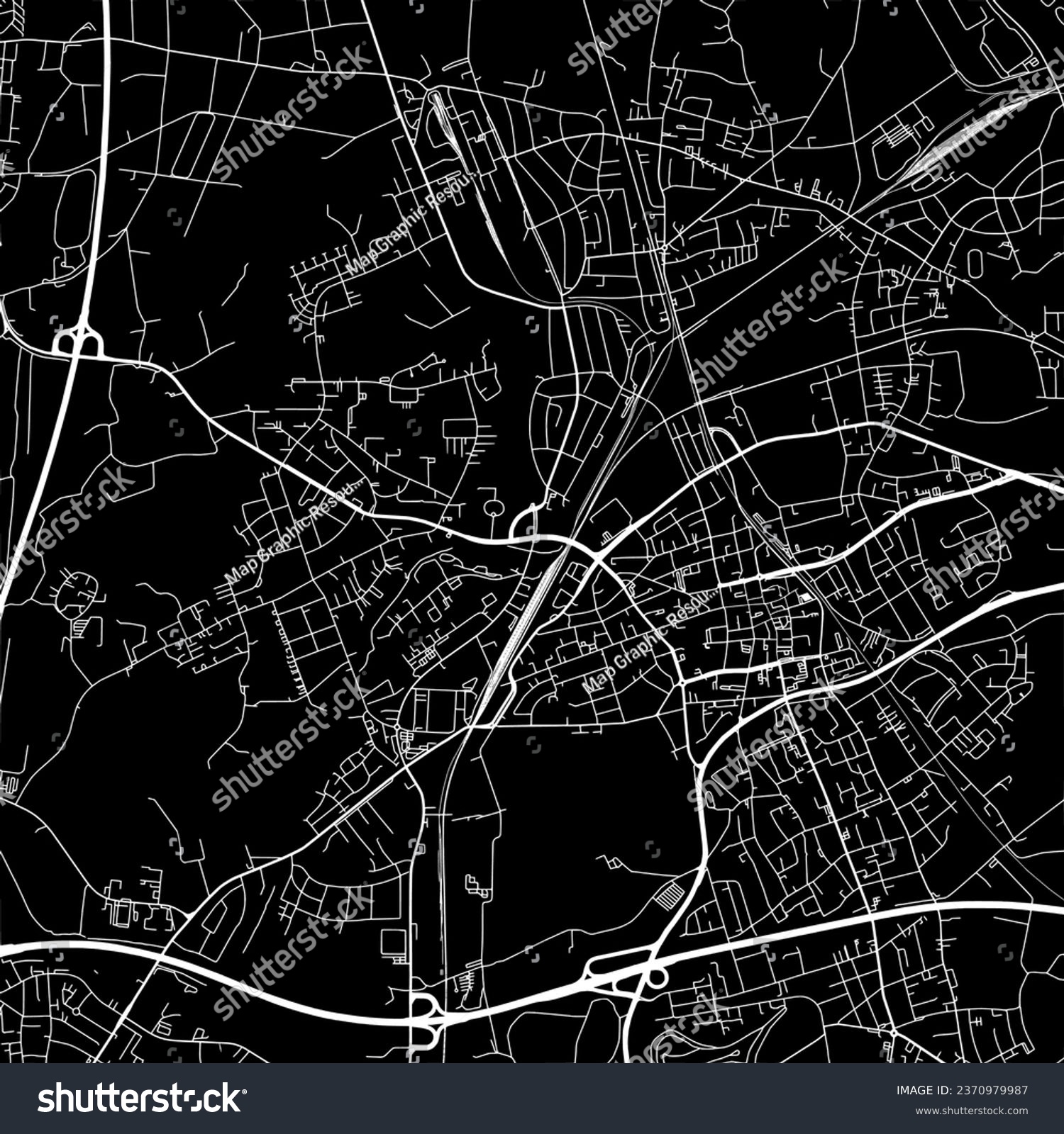 1:1 square aspect ratio vector road map of the - Royalty Free Stock ...