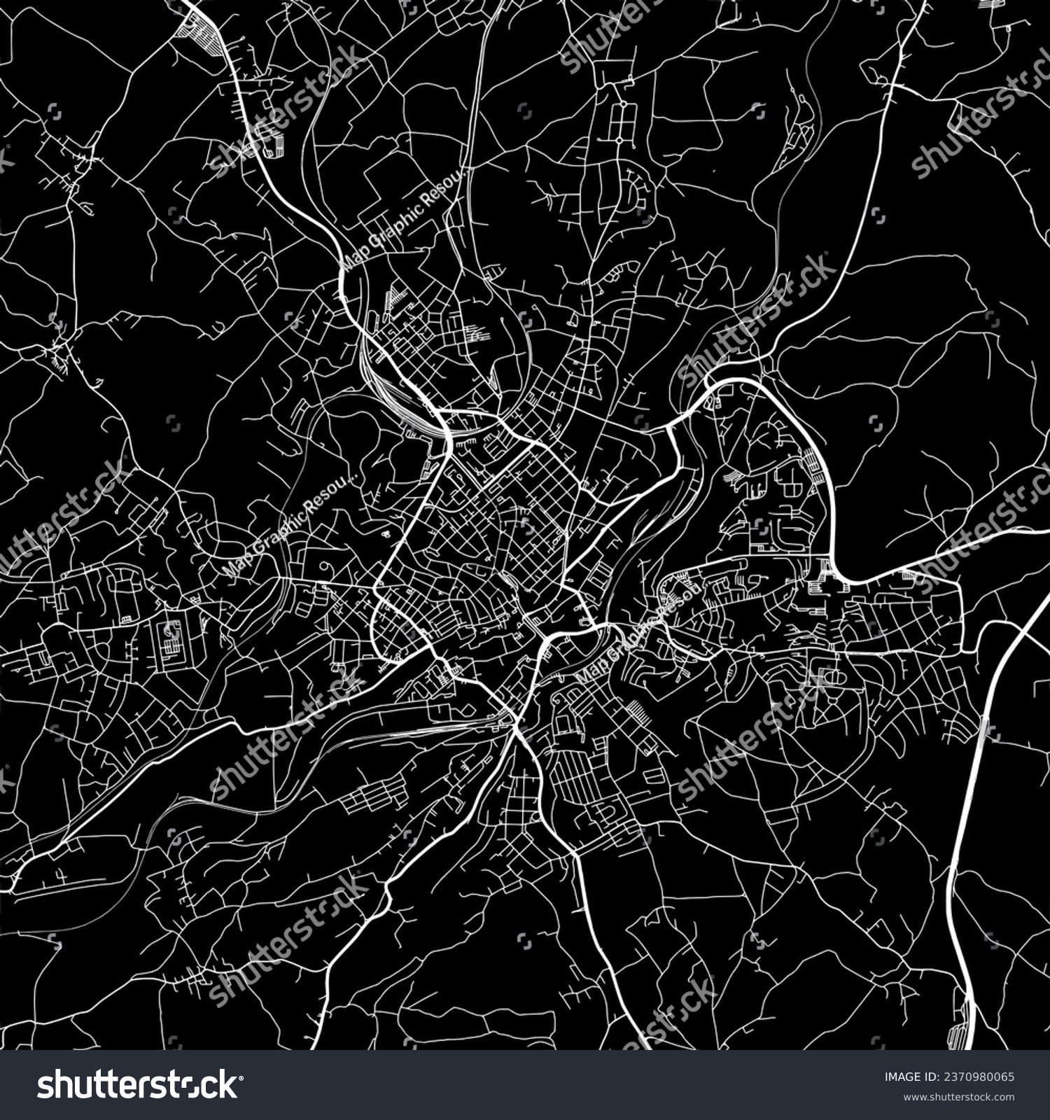 1:1 square aspect ratio vector road map of the - Royalty Free Stock ...