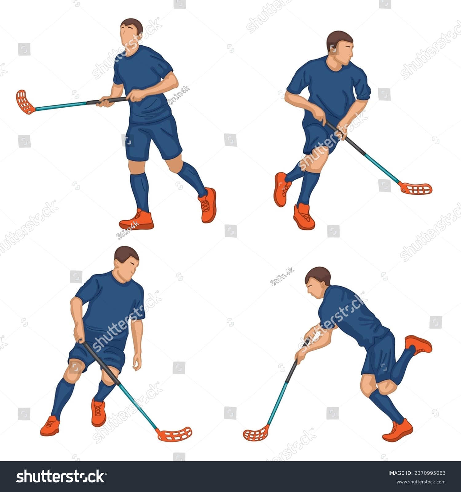 Floorball player silhouette background concept. - Royalty Free Stock ...