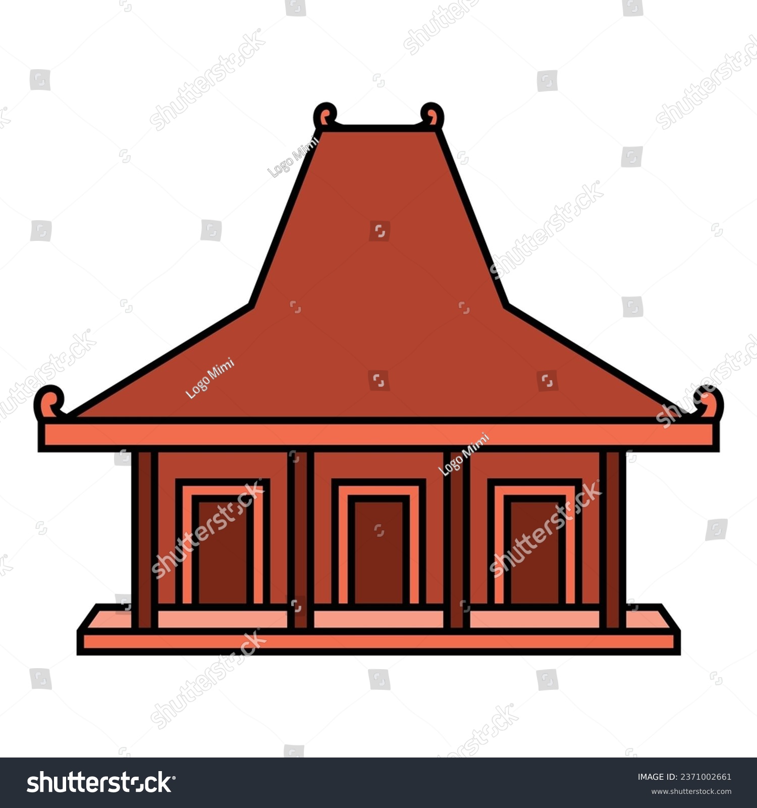 Rumah adat joglo, traditional house from java - Royalty Free Stock