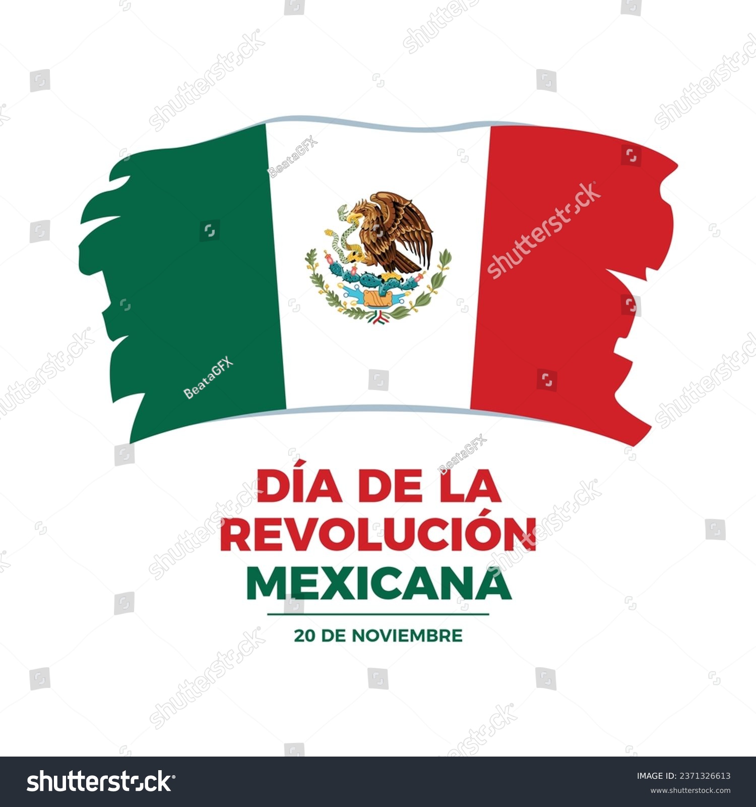 Día De La Revolución Mexicana Poster Vector Royalty Free Stock Vector 2371326613 0800