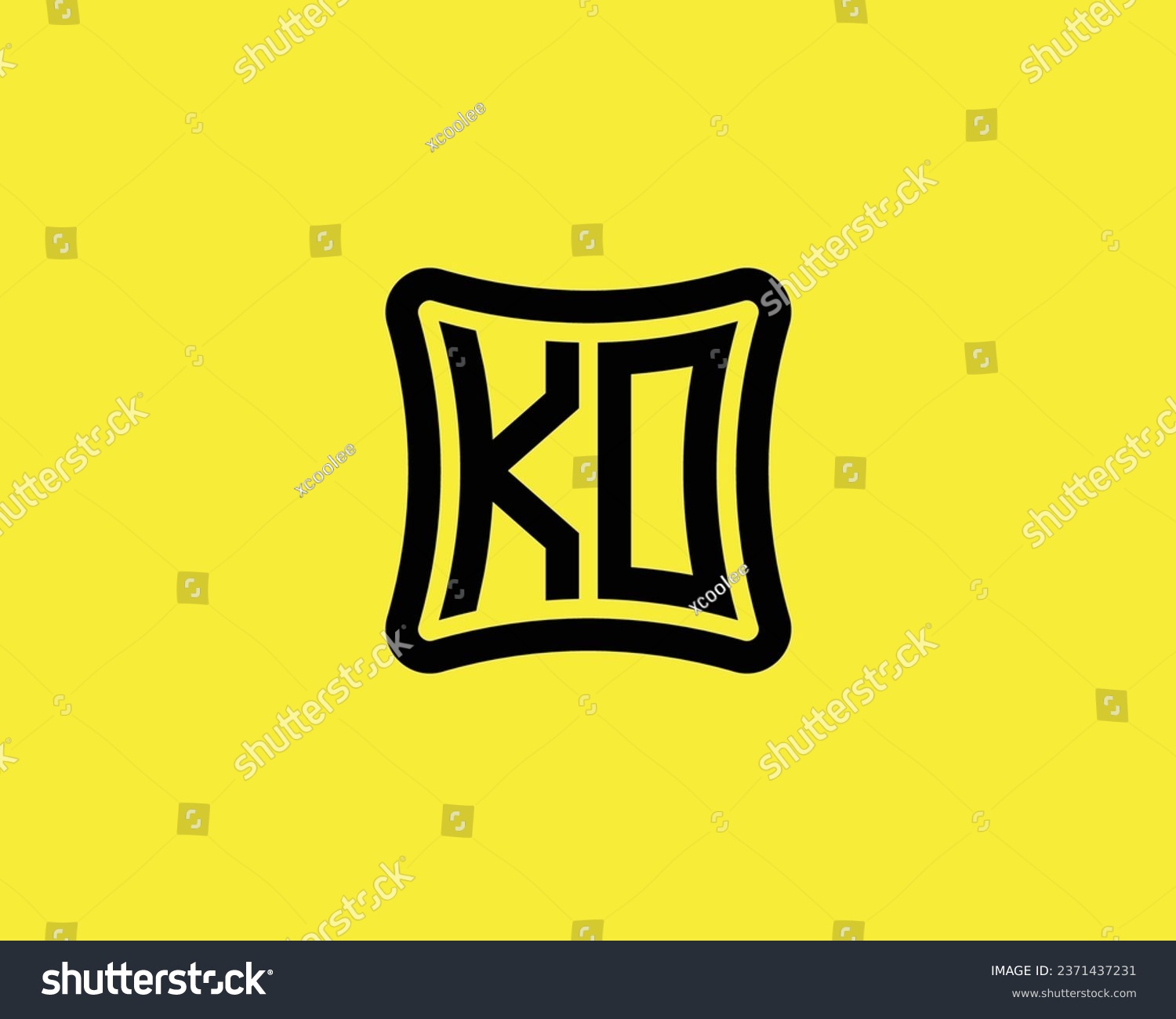 KO logo design vector template - Royalty Free Stock Vector 2371437231 ...