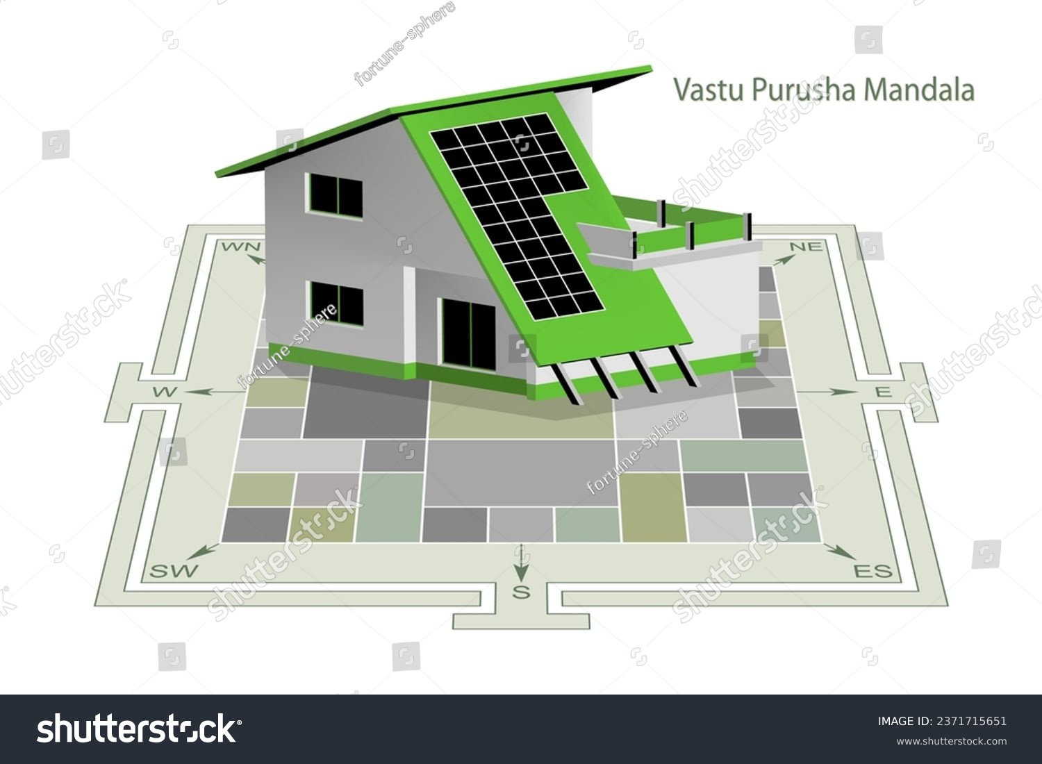 Vastu Purusha Mandala Ancient Vedic Conception Royalty Free Stock