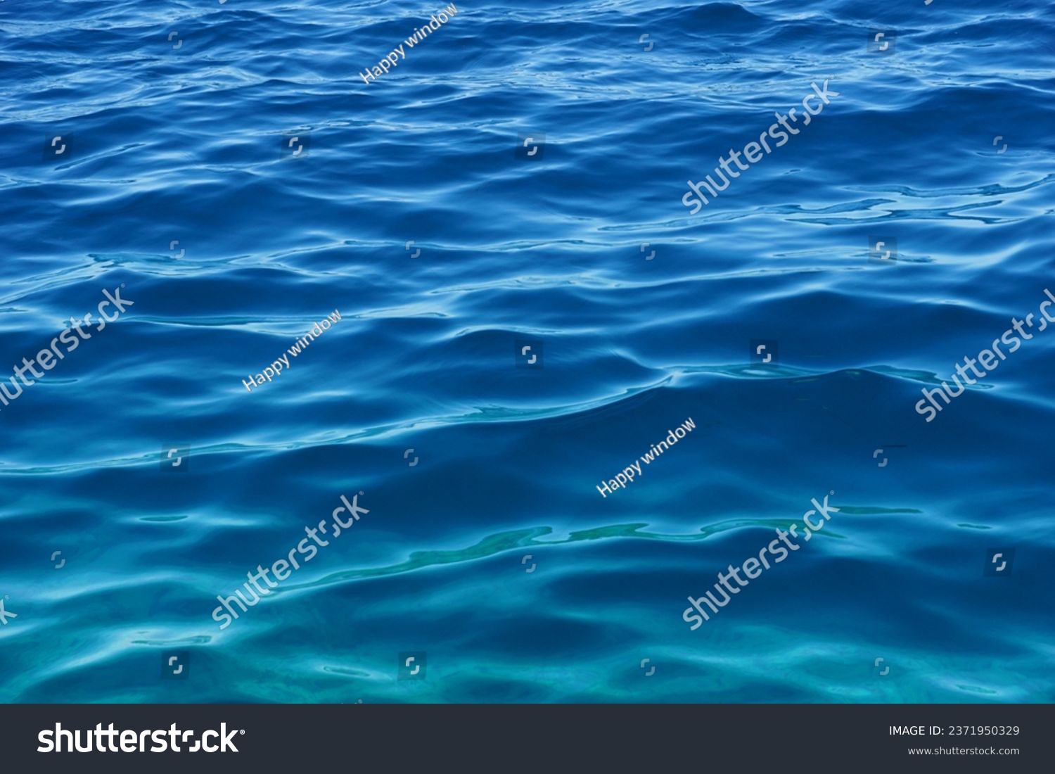 Gradient blue and turquoise colors of wavy abstract deep sea water #2371950329