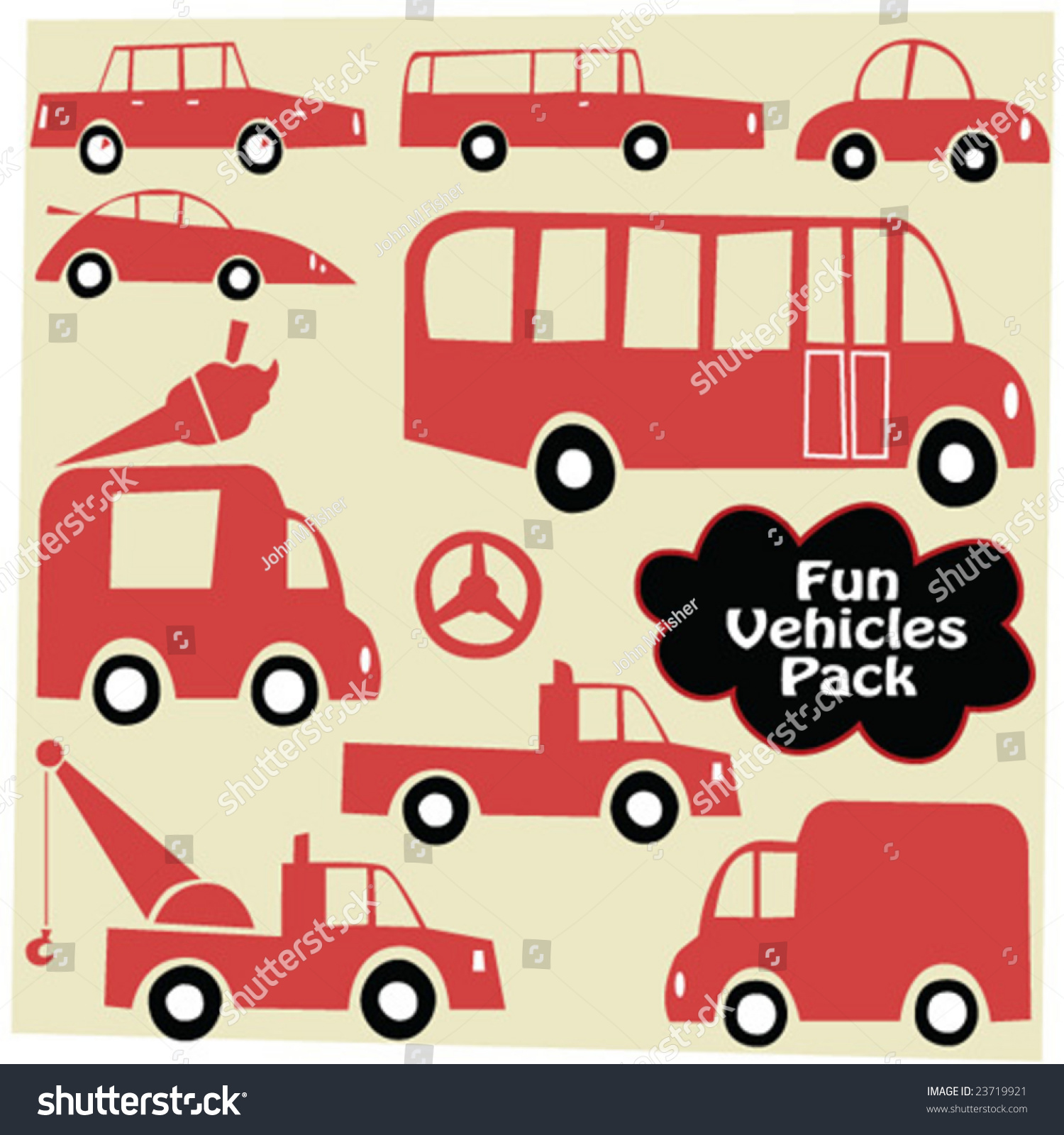 Fun Vehicle Transport Car Vectors Royalty Free Stock Vector 23719921