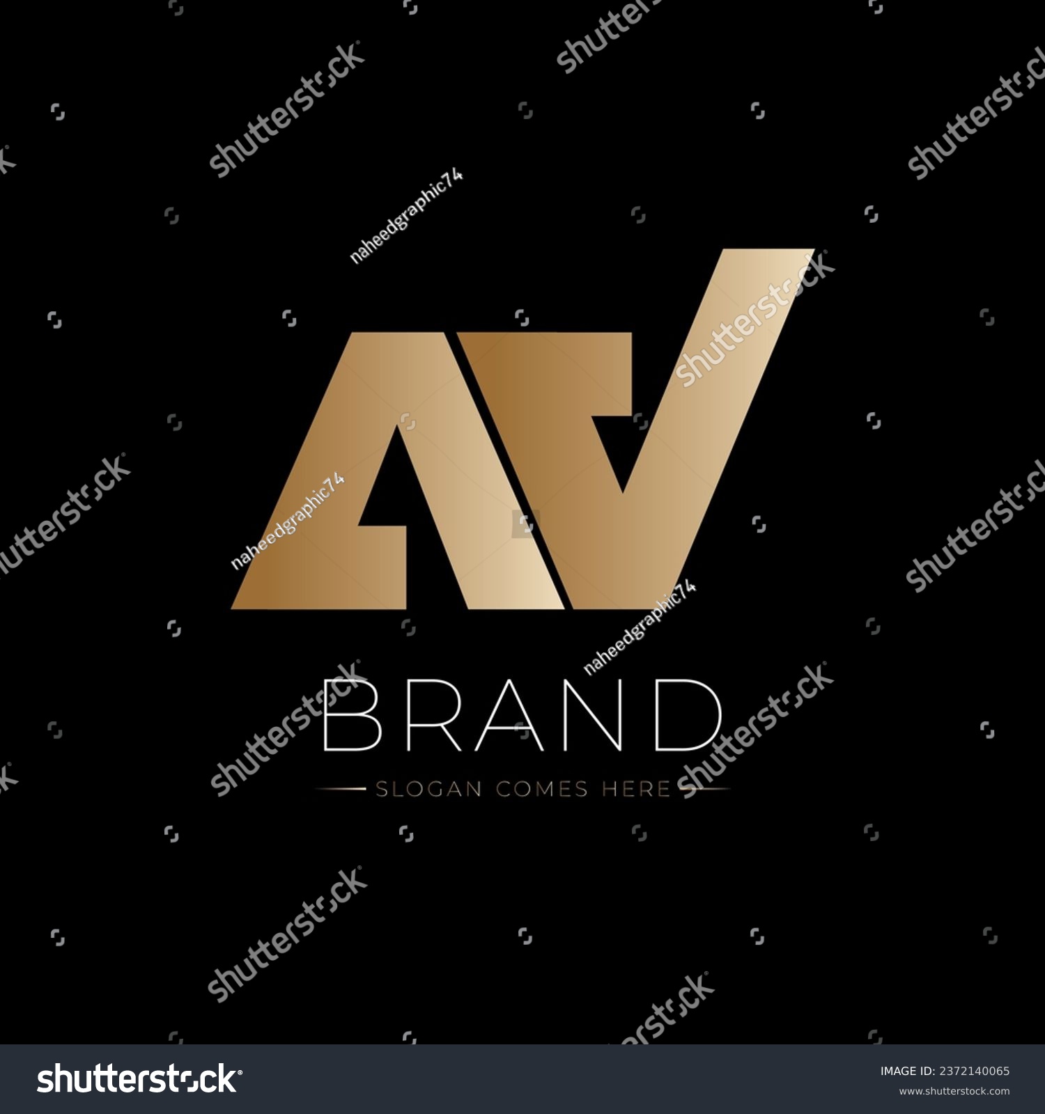 letter AV brand logo vector template, luxury - Royalty Free Stock ...