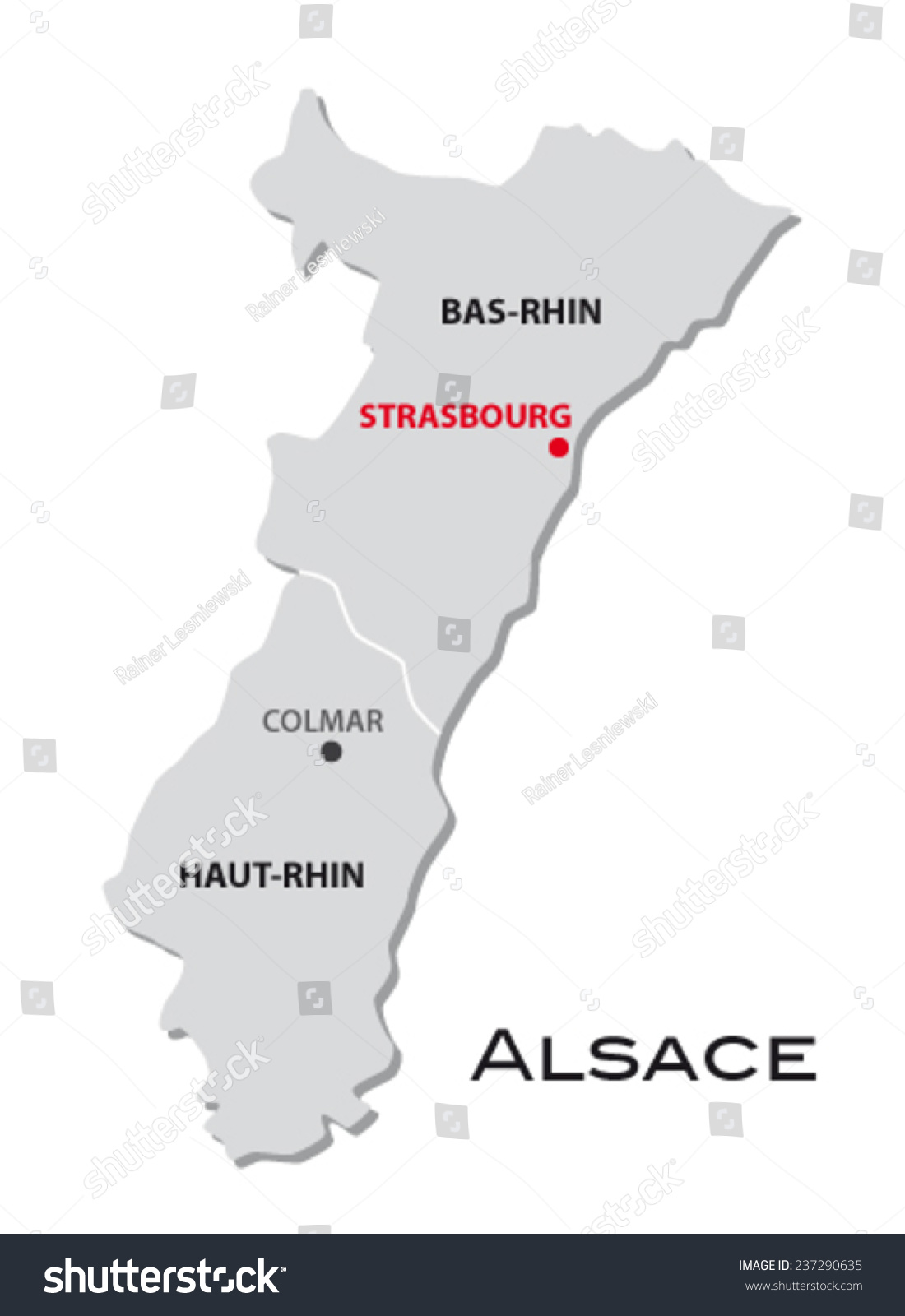simple administrative map of Alsace - Royalty Free Stock Vector ...