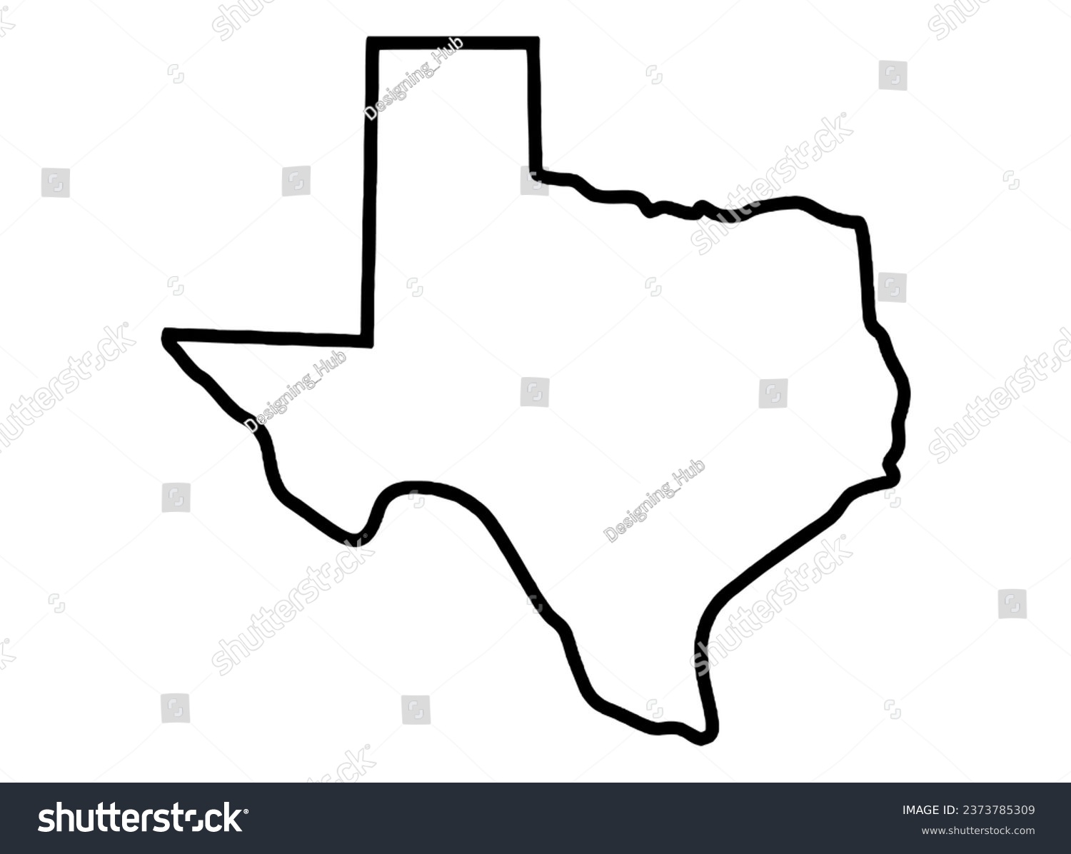 Texas Map TX Outline Logo  #2373785309