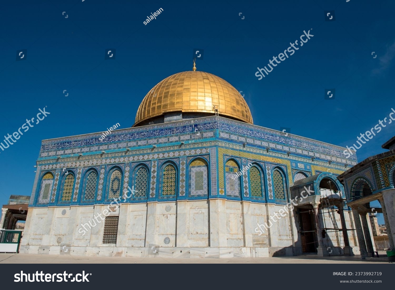 The Dome of the Rock, Temple Mount, al-Aqsa mosque, Jerusalem, Israel. The place is a conflict between Hamas, Palestinians and Israeli forces #2373992719