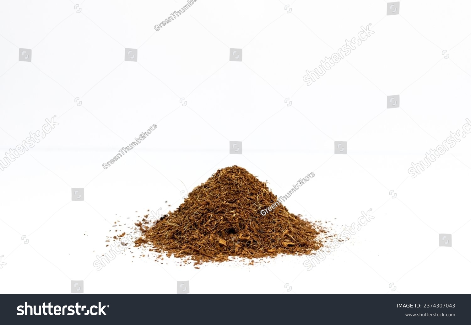 Coco peat on white isolated background #2374307043