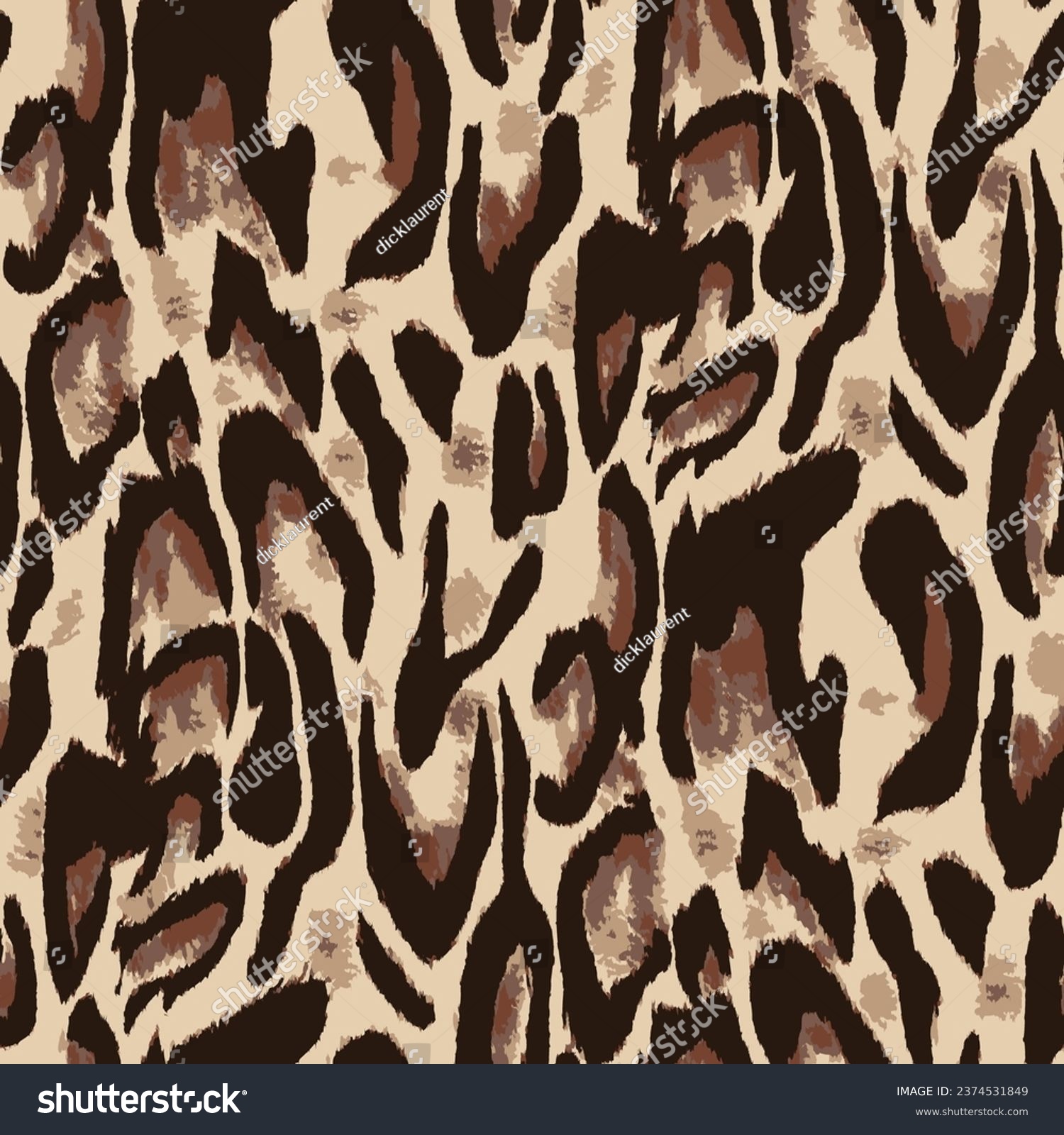 Leopard skin seamless work, animal leather pattern #2374531849