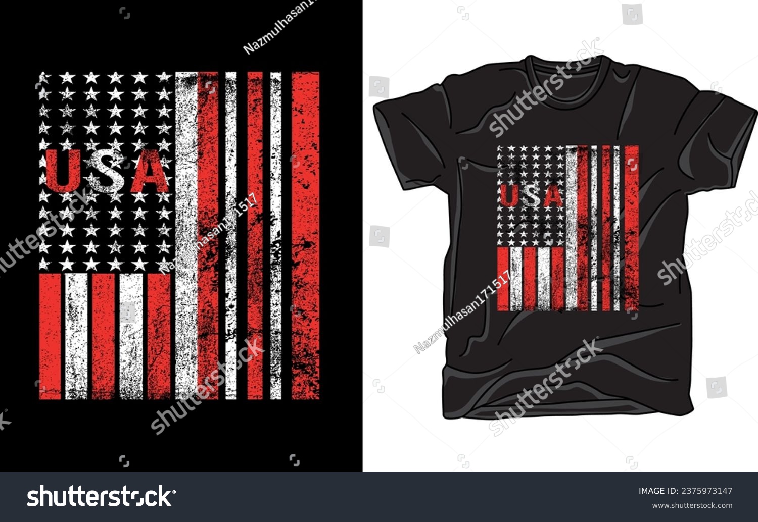 "Show your patriotic spirit with our USA Flag T-Shirt! This stylish and comfortable tee features a bold, vibrant American flag design on the front, perfect for celebrating your love for the United Sta #2375973147