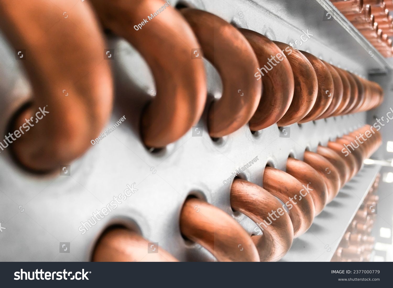 Capturing the Fine Details of an Evaporator Coil in a Close-up Image #2377000779