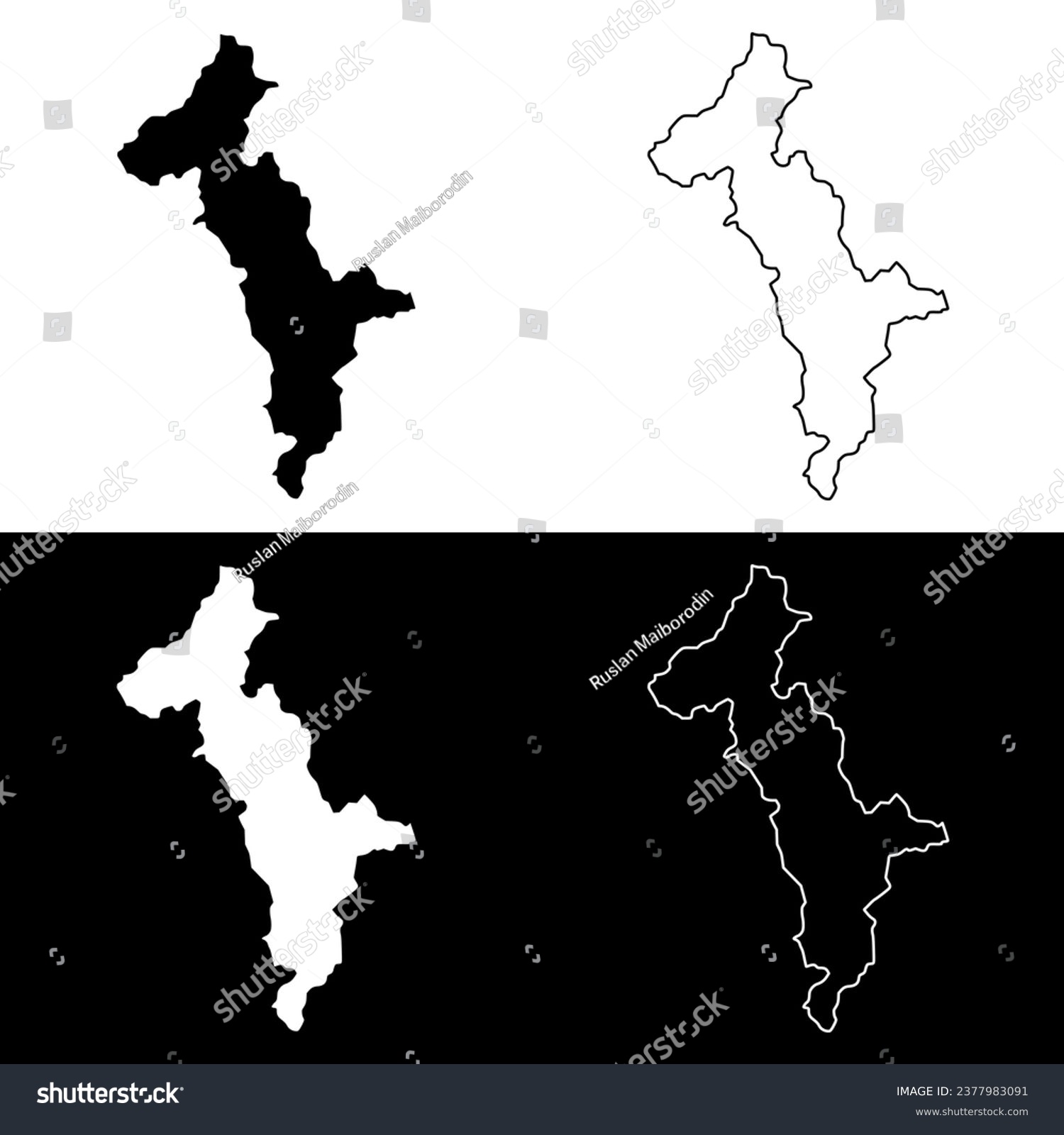 Thimphu district map, administrative division of - Royalty Free Stock ...