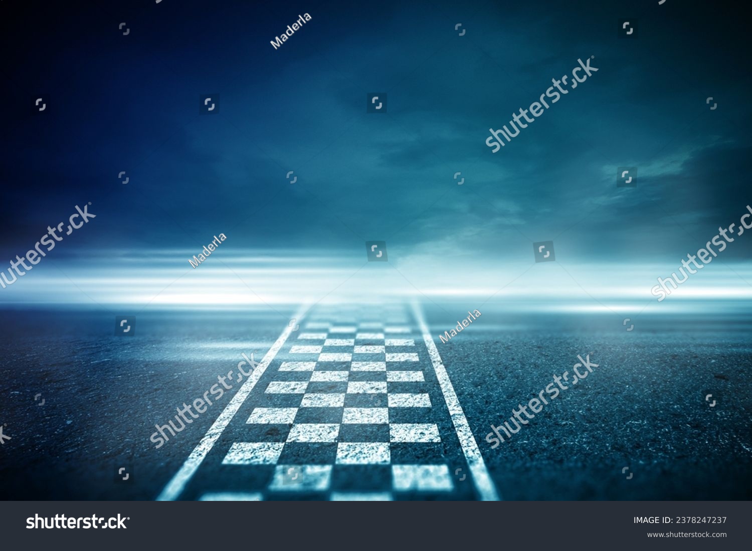 Abstract Race track finish line racing on light night #2378247237