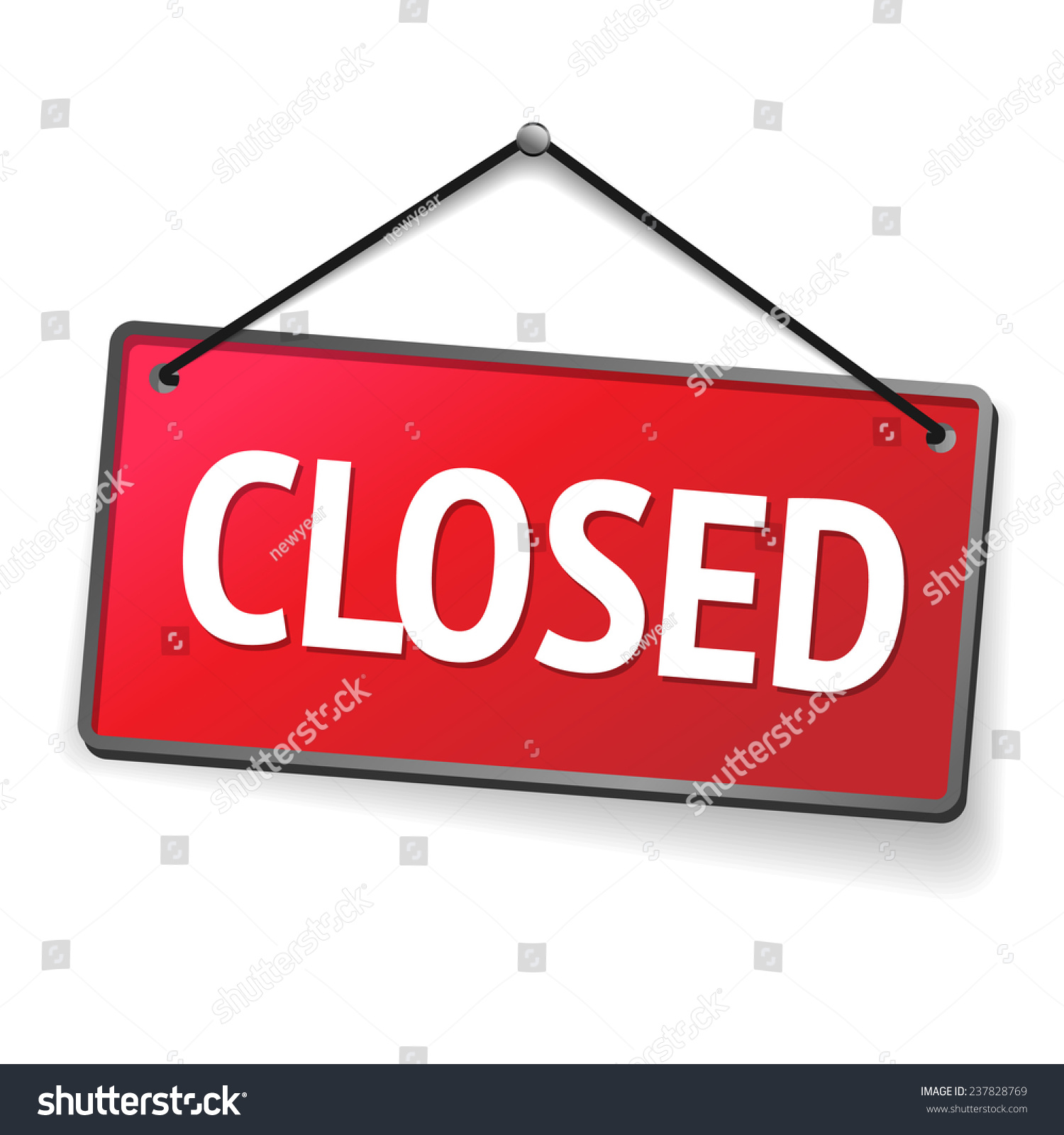 closed red door sign - Royalty Free Stock Vector 237828769 - Avopix.com