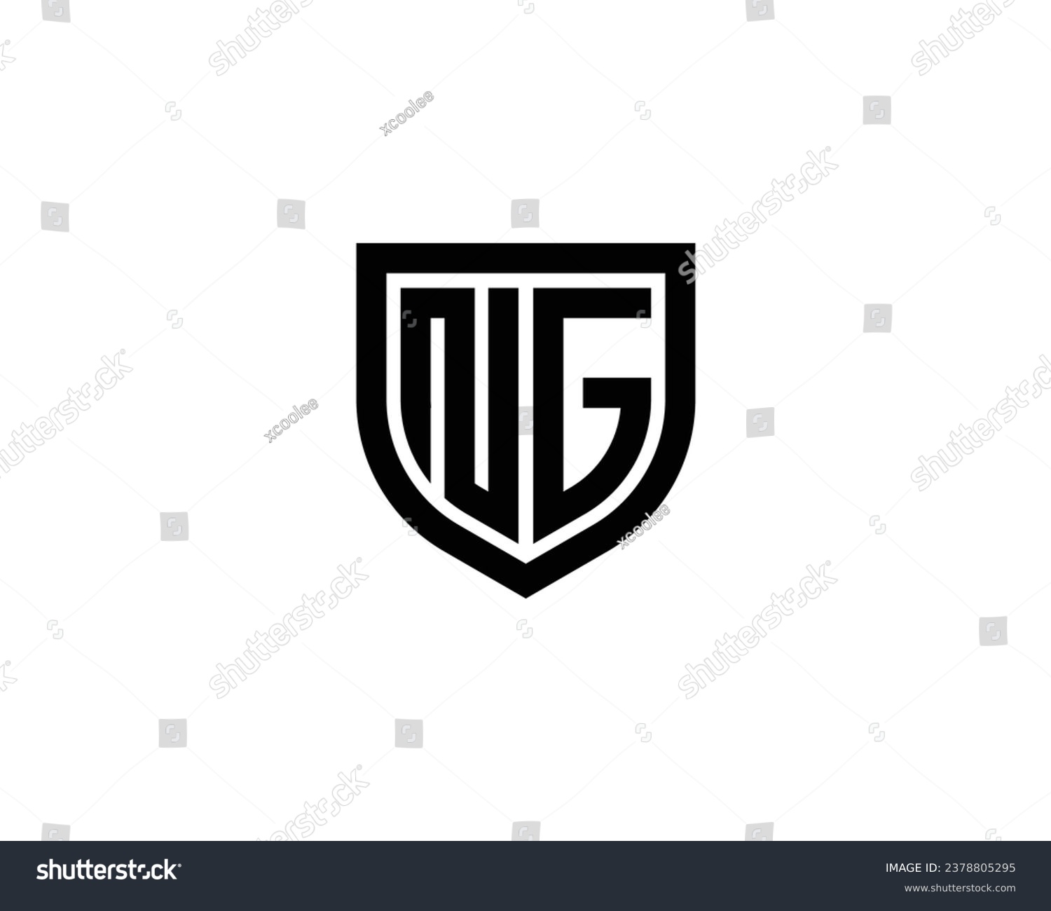 NG logo design vector template - Royalty Free Stock Vector 2378805295 ...