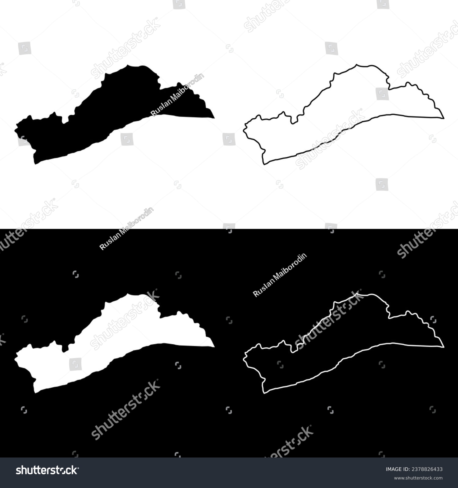 Greater Accra region map, administrative - Royalty Free Stock Vector ...