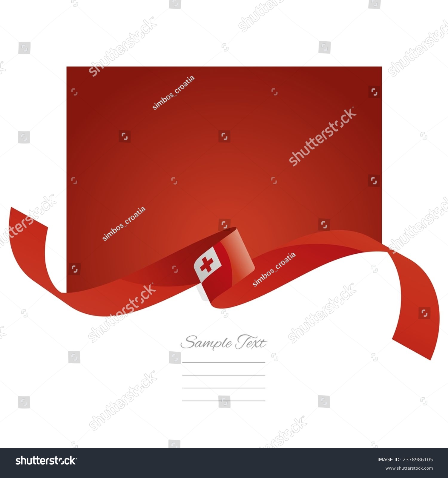 Tonga flag vector. World flags and ribbons. - Royalty Free Stock Vector ...