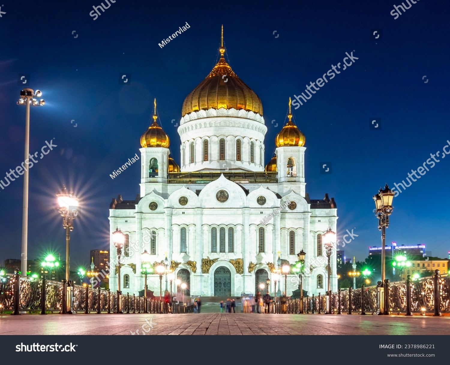 Cathedral of Christ the Savior (Khram Khrista Spasitelya) at night, Moscow, Russia #2378986221