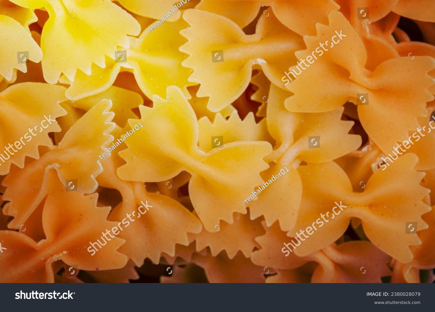 top view of farfalle pasta as background #2380028079