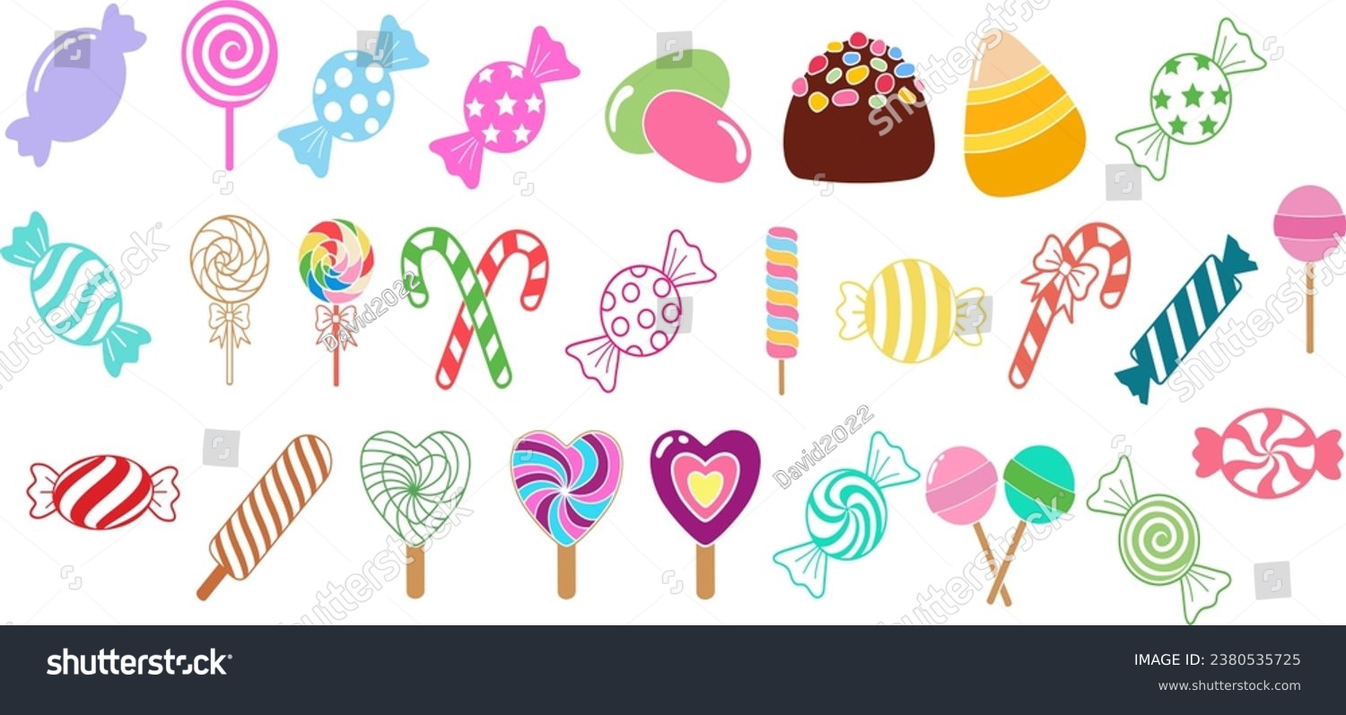 Candy Vector For Print, Candy Clipart, Candy vector Illustration #2380535725