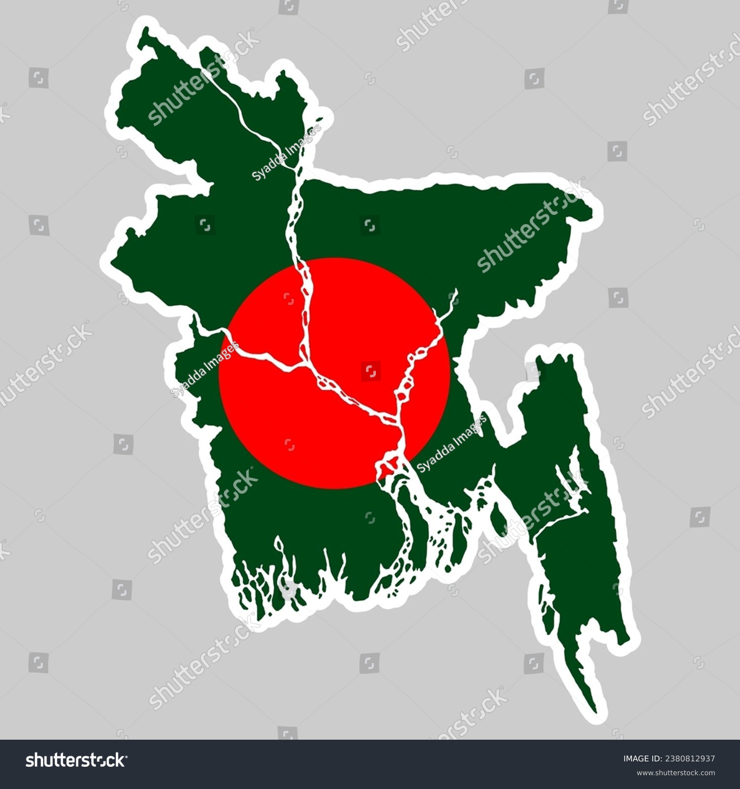 Bangladesh flag map illustration. Vector design. - Royalty Free Stock ...