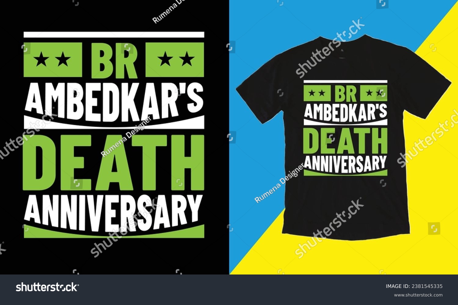 Br Ambedkar's Death Anniversary Typographic T - Royalty Free Stock ...