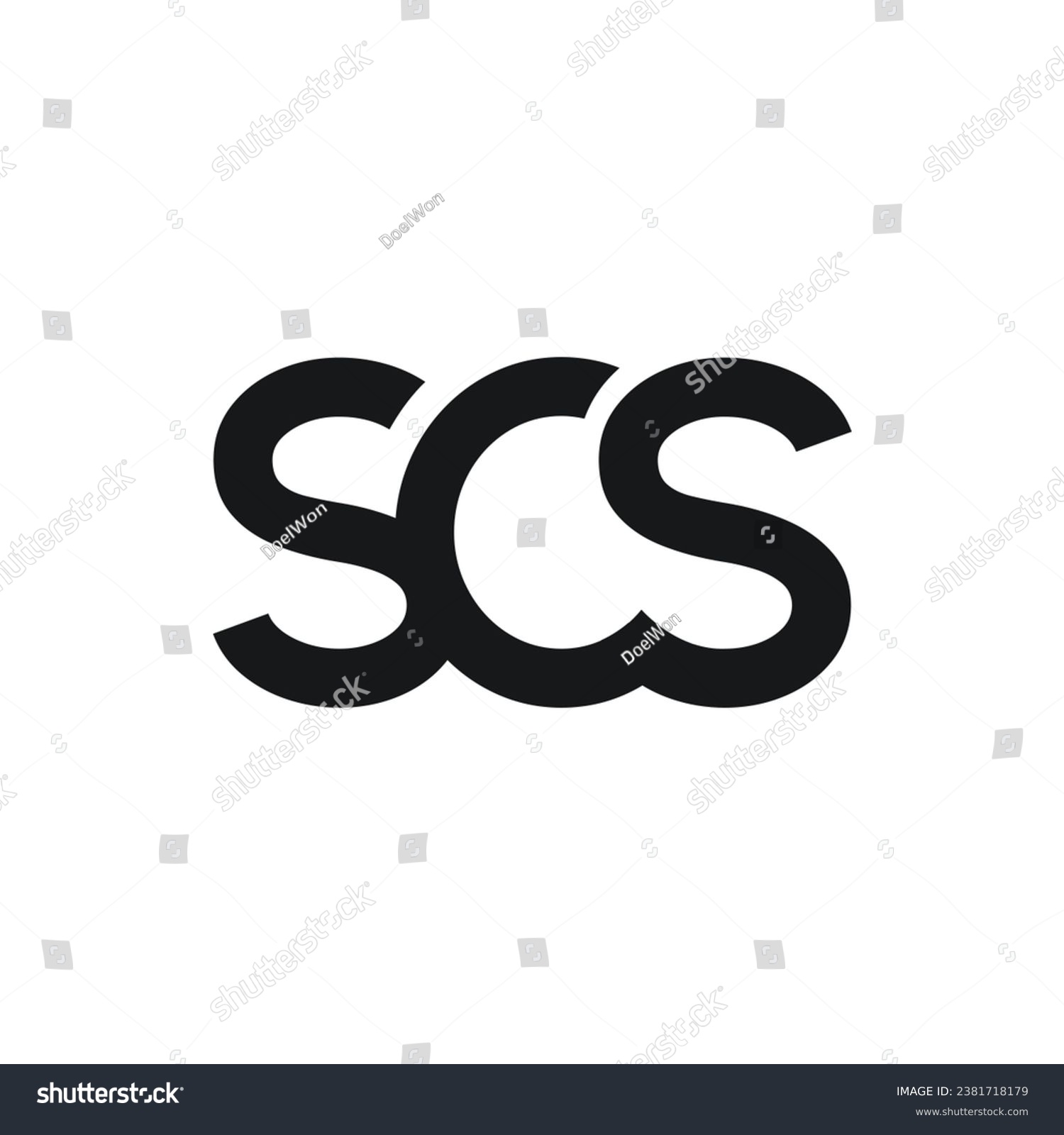 SCS letter original monogram logo design. SCS - Royalty Free Stock ...