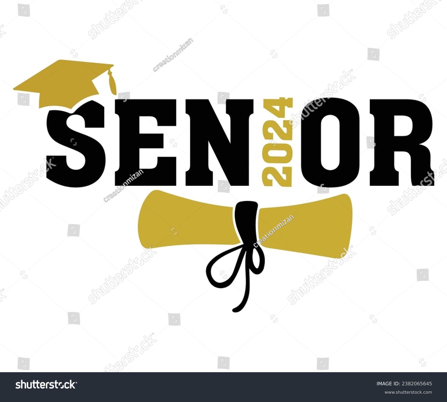 senior 2024 Svg,Class of 2024, Graduation,Senior Royalty Free Stock