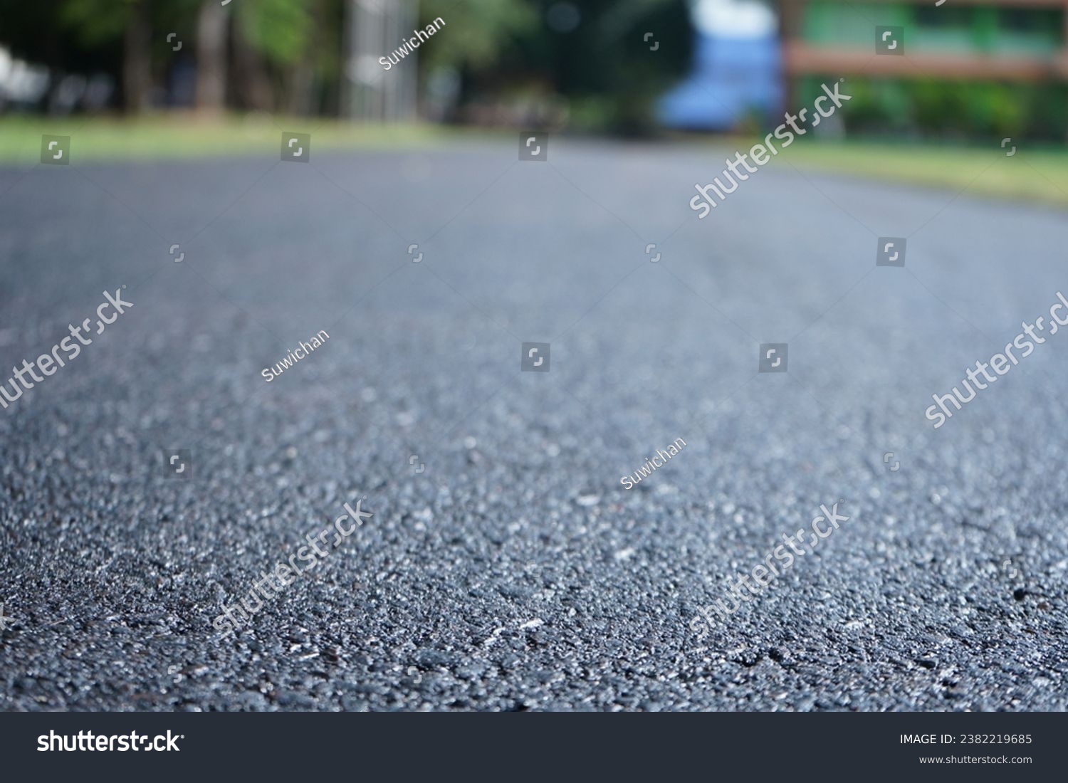 Asphalt road surface, construction completed #2382219685