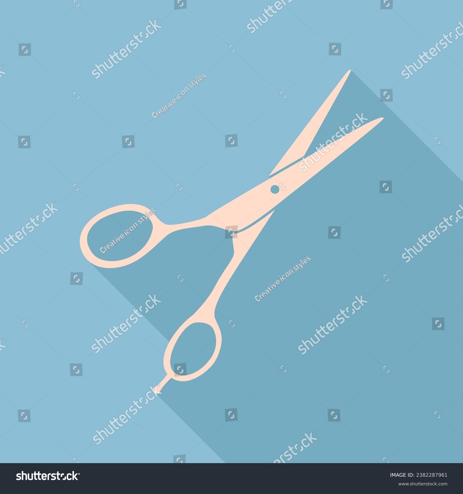 Hair cutting scissors sign. Unbleached silk Icon - Royalty Free Stock ...