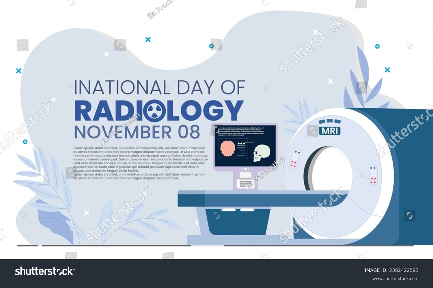 vector background for World Radiology day on Royalty Free Stock