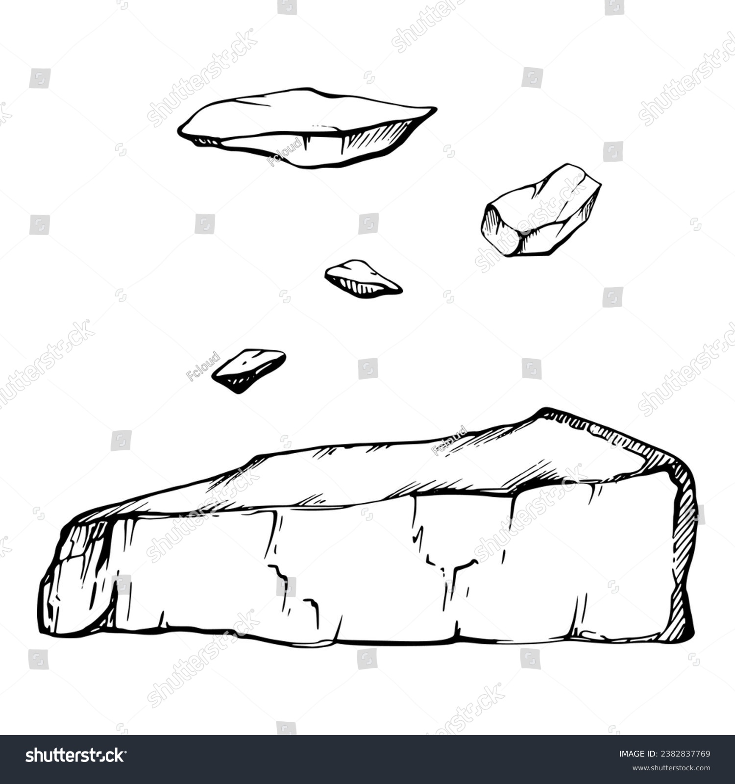 Hand drawn vector ink illustration. Parmesan - Royalty Free Stock ...