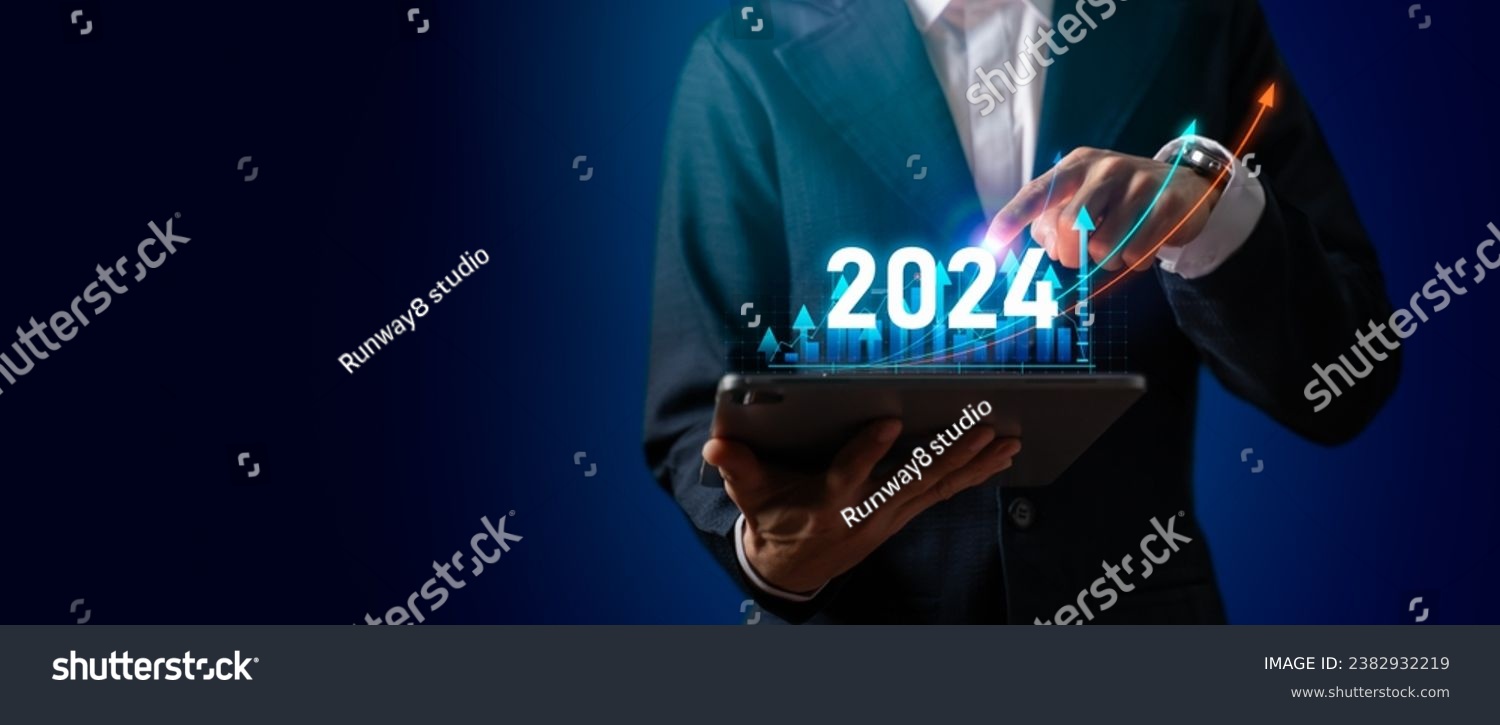 Business strategy,stock market trends,growth 2024,business goals trends 2024 concept.businessperson planning business economy growth digital marketing,trends 2024,analytical,technical analysis #2382932219