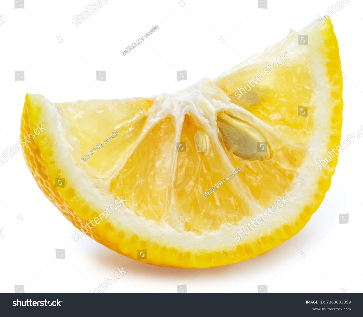 Kochi Yuzu orange isolated on white background With work path, Yellow Yuzu Orange fruit isolated on white background. #2383002059