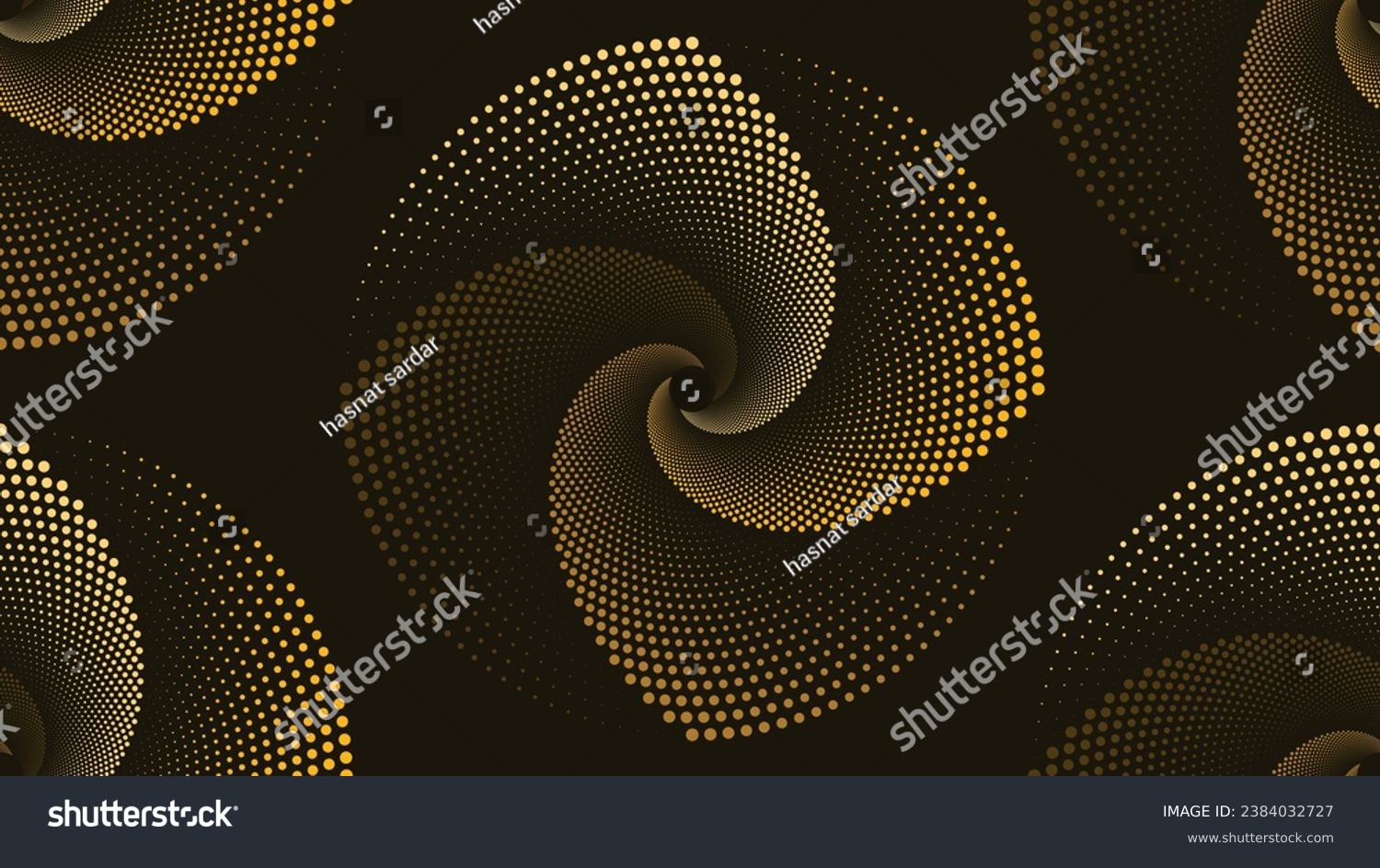 Abstract spiral round logotype flower background in dark color. This minimalist style dotted spiral Mandala will make your project more meaningful. #2384032727