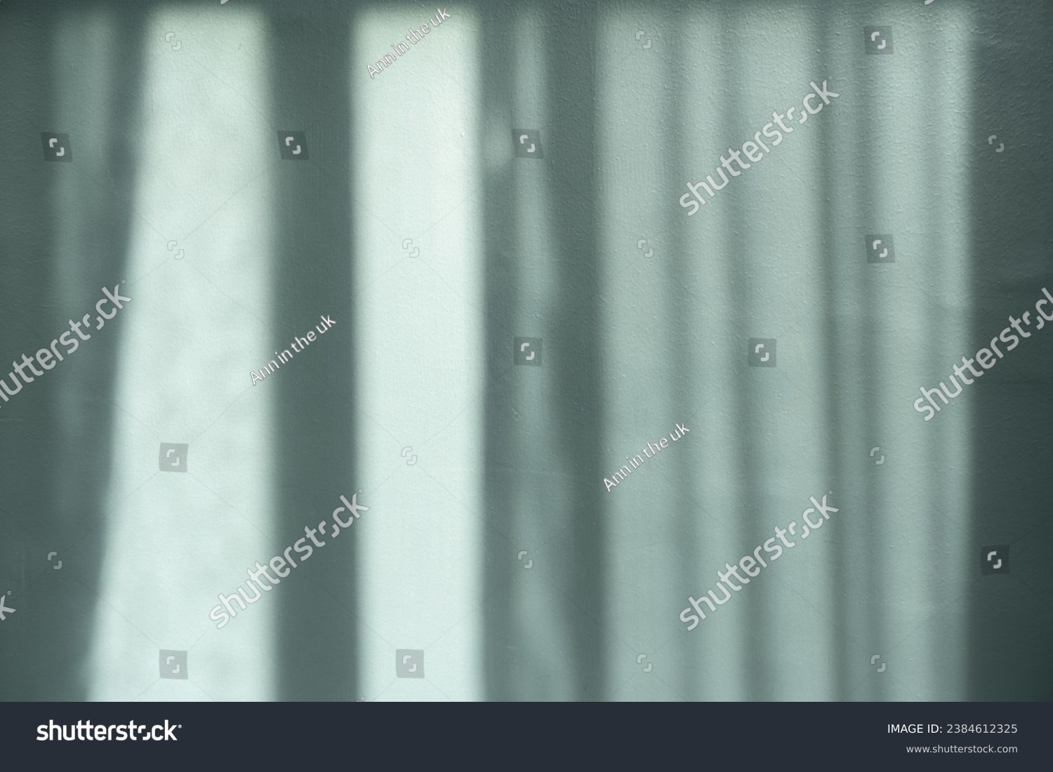 Background green wall,Light and shadows lines from see through curtain on concrete sureface texture,Empty Studio Room Display,Backdrop Concrete background,Cosmetic Product  #2384612325