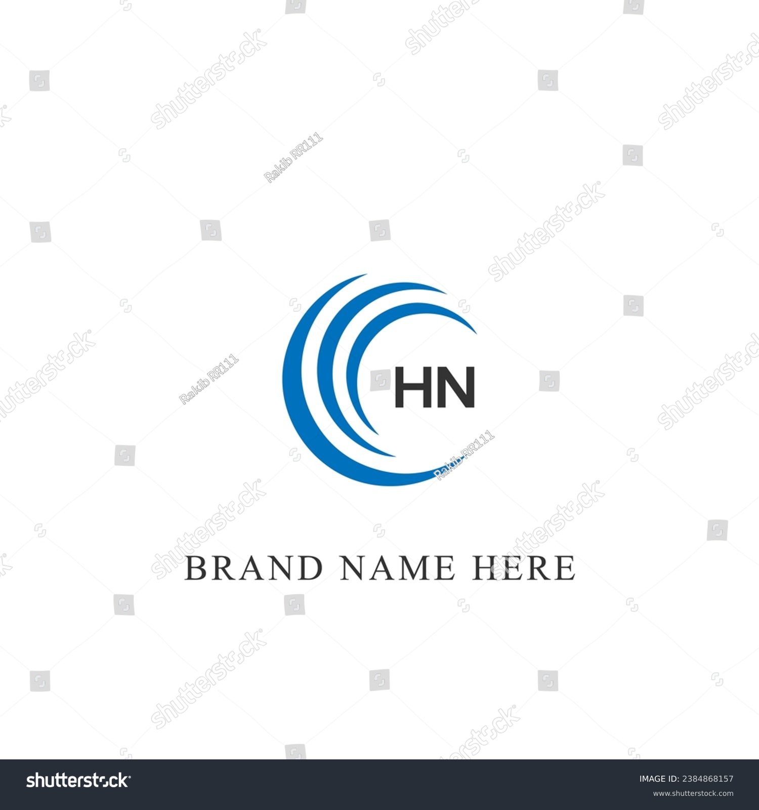 Hn Logo H N Design White Hn Letter Hn H N Royalty Free Stock Vector 2384868157