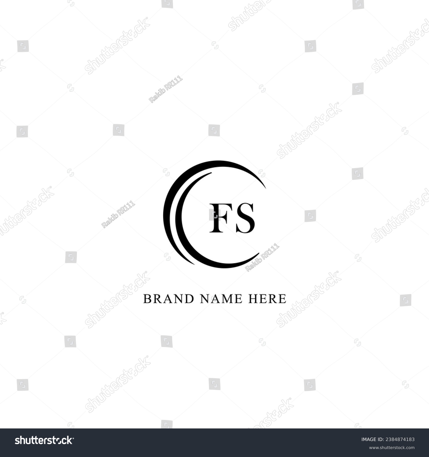 FS logo. F S design. White FS letter. FS, F S - Royalty Free Stock ...