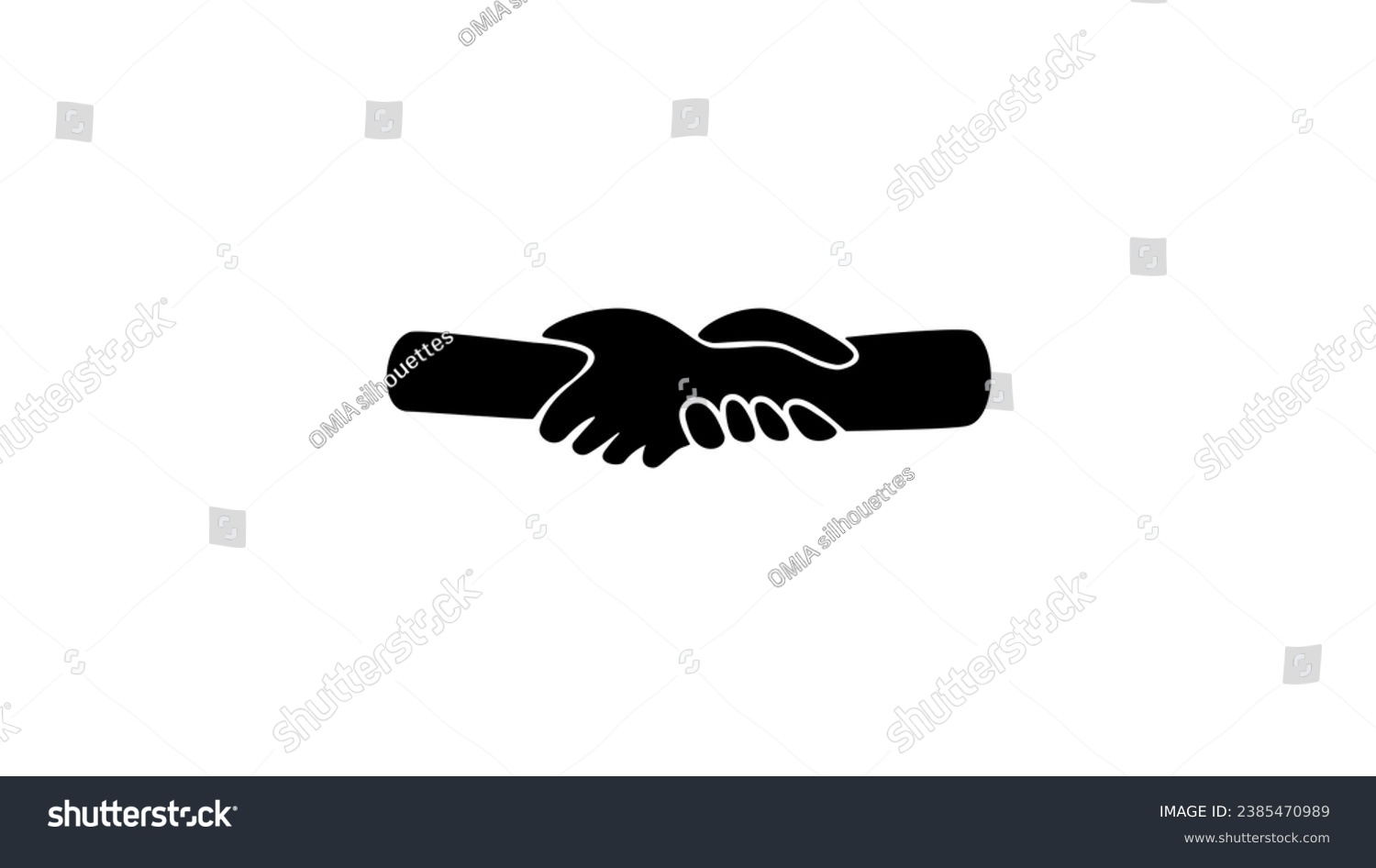 helping hand, helping hand, black isolated - Royalty Free Stock Vector ...