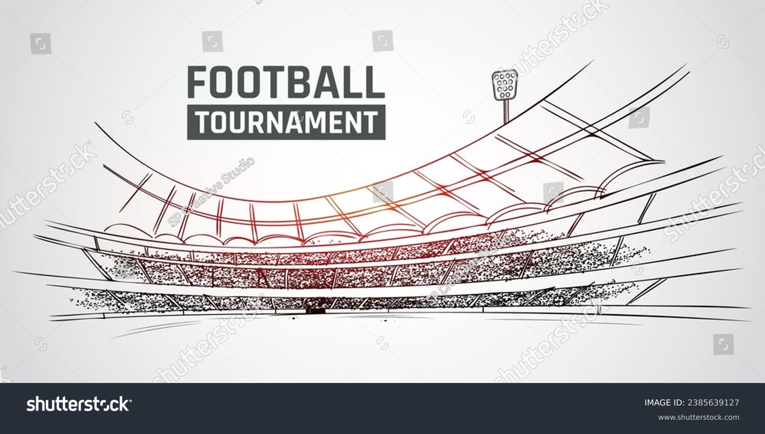 Hand Sketch Stadium Vector. Football stadium - Royalty Free Stock ...