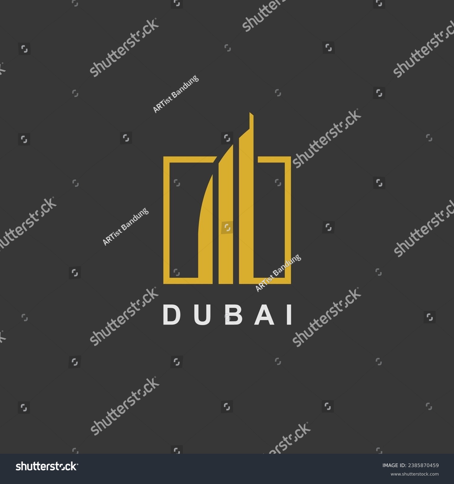 dubai tower logo, dubai building logo - Royalty Free Stock Vector ...